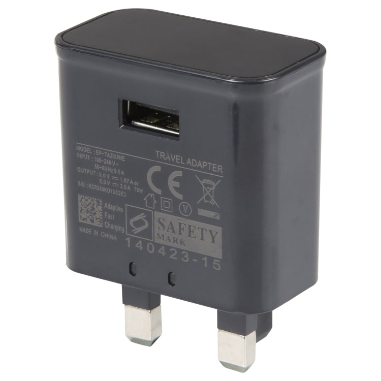 Adaptador de Viagem de Carregamento Rápido EP-TA20UWE com Porta USB Única, Ficha UK, USB Único