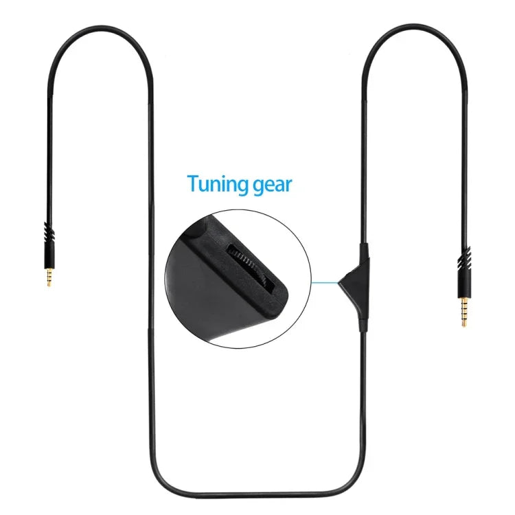 Cabo de Áudio para Auriculares com Controlo de Volume Macho para Macho 3,5mm Logitech Astro A10 / A40 / A30 ZS0175, Comprimento do Cabo: 2m, Para Logitech Astro A10 2m