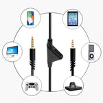Cabo de Áudio para Auriculares com Controlo de Volume Macho para Macho 3,5mm Logitech Astro A10 / A40 / A30 ZS0175, Comprimento do Cabo: 2m, Para Logitech Astro A10 2m