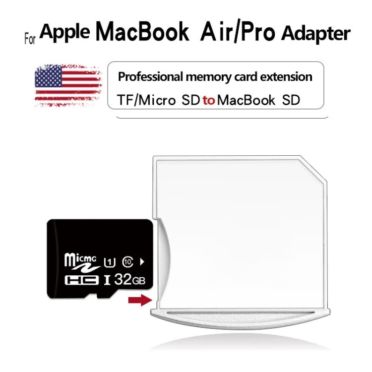 Adaptador de Cartão Micro SD / TF para SD para MacBook Air / Pro, Suporta até 512GB, 512GB