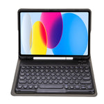 Para iPad 11 2025 / 10ª Geração 10.9 2022 YA10B Teclado Bluetooth com Textura de Pele de Cordeiro Capa de Couro para Tablet com Suporte para Caneta, YA10B