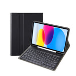 Para iPad 11 2025 / 10ª Geração 10.9 2022 YA10B Teclado Bluetooth com Textura de Pele de Cordeiro Capa de Couro para Tablet com Suporte para Caneta, YA10B