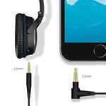 Cabo de Áudio 3,5mm para 2,5mm para Boshi QC25 QC35 OE2 LIVE2 AKG Y50 Y40 ZS0009