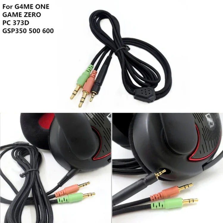 Cabo para Auriculares Gaming Versão PC para Sennheiser PC 373D GSP350 GSP500 GSP600 G4ME ONE GAME ZERO ZS0076, Versão PC