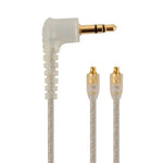Cabo de Áudio Codificado para Auriculares Shure SE535 SE215 UE900 W40 SE425 ZS0089 Branco