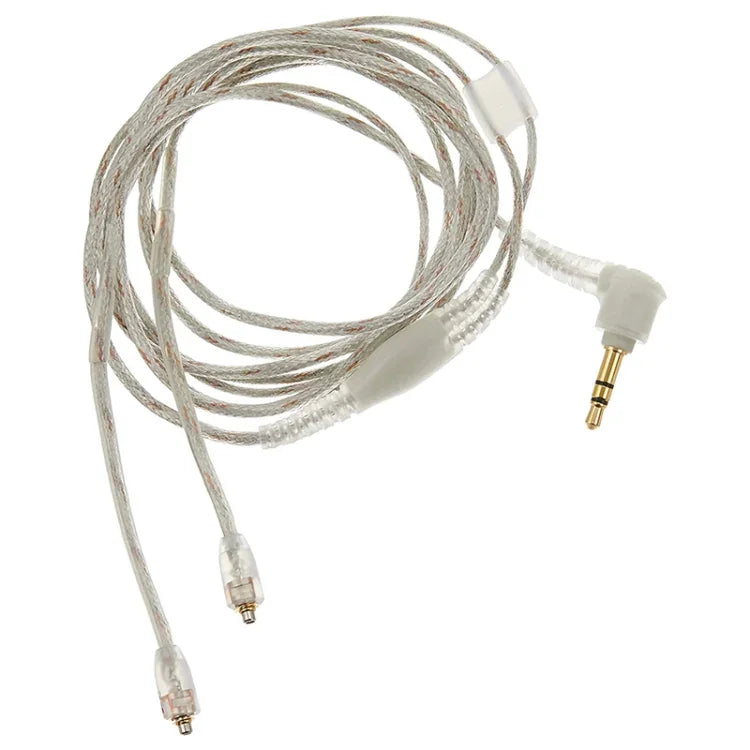 Cabo de Áudio Codificado para Auriculares Shure SE535 SE215 UE900 W40 SE425 ZS0089 Branco