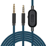 ZS0162 Cabo de Áudio com Controlo com Fios para Headset Gaming Logitech Astro A10 A40 A30, Versão com Controlo com Fios