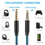 ZS0162 Cabo de Áudio para Headset Gaming Logitech Astro A10 A40 A30, Versão Reta