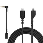 ZS0167 Cabo de Ligação para Placa de Som + Cabo Adaptador para Auscultadores Steelseries Arctis 3 5 7, Cabo para Placa de Som + Cabo Adaptador