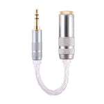 ZS0021 Cabo Adaptador Balanceado Macho 3.5mm para Fêmea 4.4mm, Macho 3.5mm para Fêmea 4.4mm