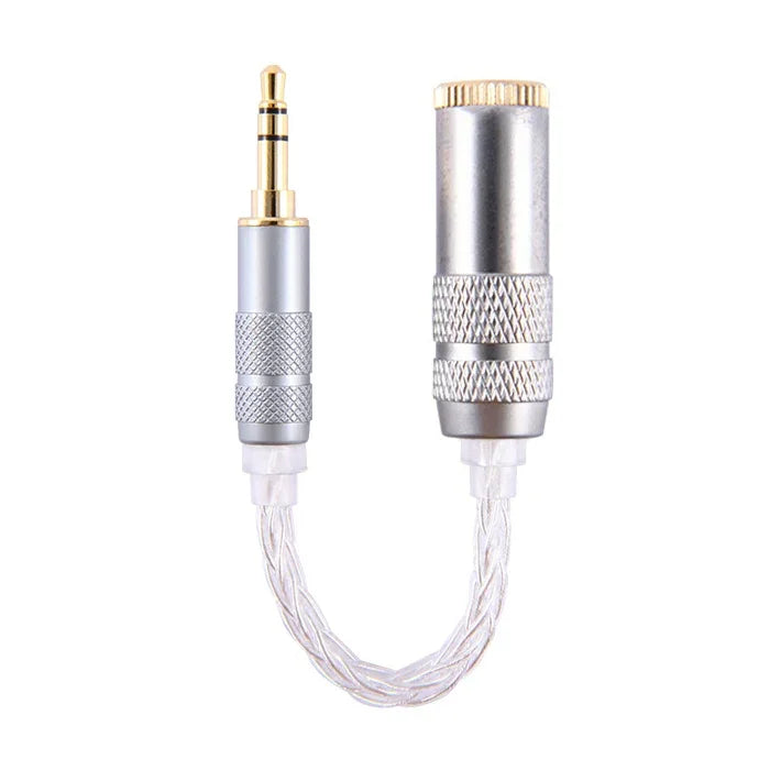 ZS0021 Cabo Adaptador Balanceado Macho 3.5mm para Fêmea 4.4mm, Macho 3.5mm para Fêmea 4.4mm