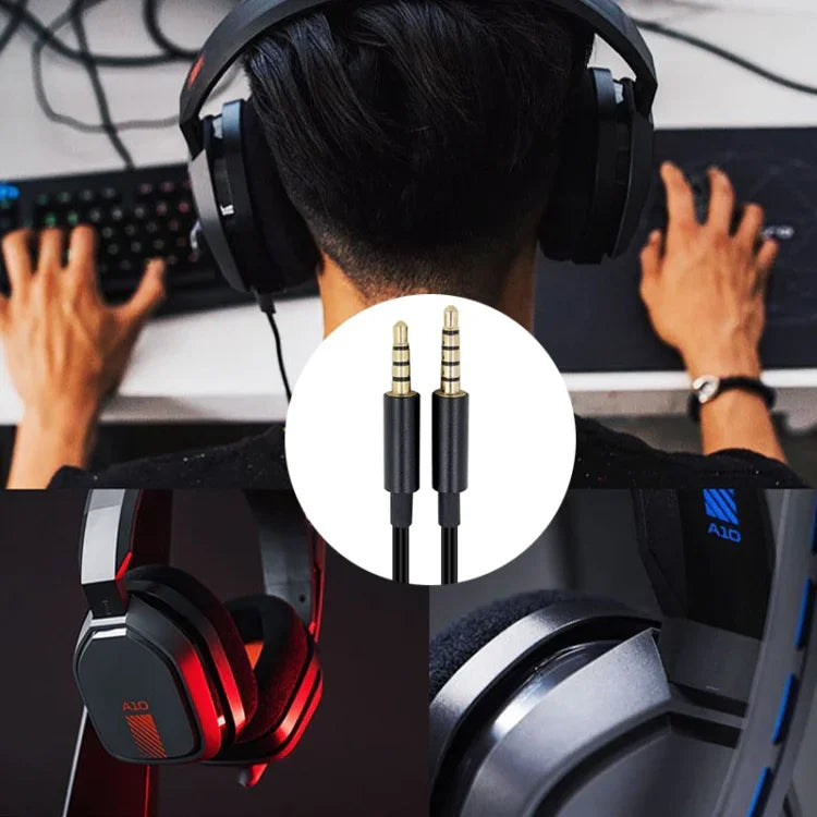 ZS0086 Cabo de Áudio para Headset Gaming para Logitech Astro A10 A40 A30, Versão Standard