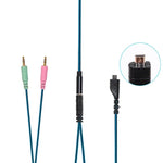 ZS0158 Cabo de Áudio para Headset Gaming com Plug Reto + Cabo Adaptador para SteelSeries Arctis 3 / 5 / 7, Plug Reto + Cabo Adaptador