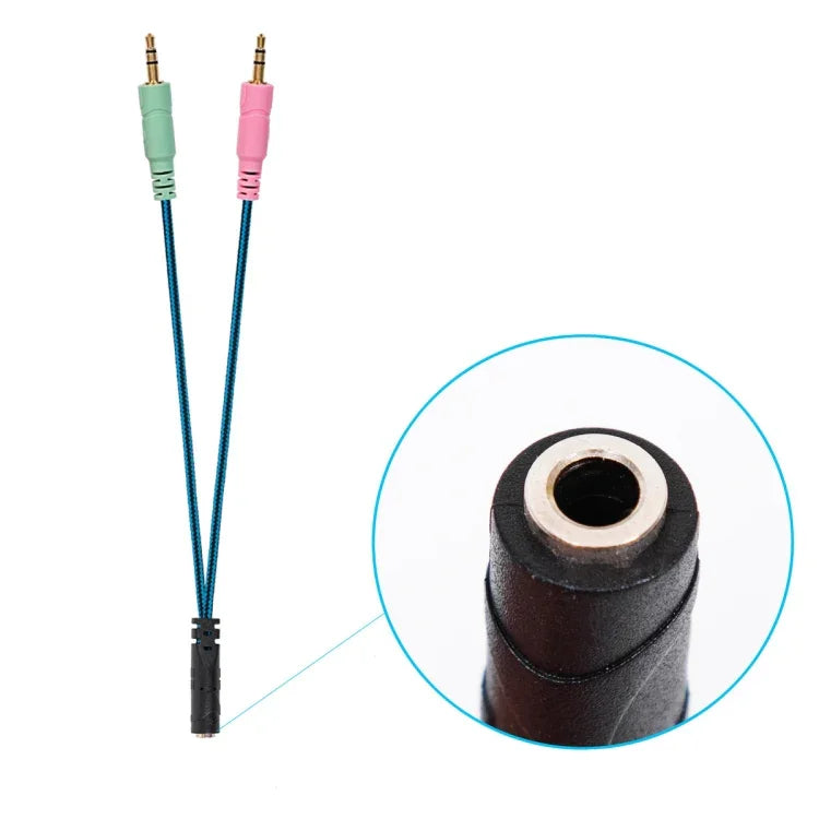 ZS0158 Cabo de Áudio para Headset Gaming com Plug Reto + Cabo Adaptador para SteelSeries Arctis 3 / 5 / 7, Plug Reto + Cabo Adaptador