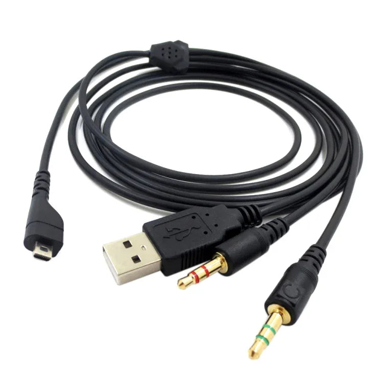 ZS0224 Cabo de Áudio para Auscultadores com 3 Pinos para SteelSeries Arctis 3 / 5 / 7 / Pro, ZS0224