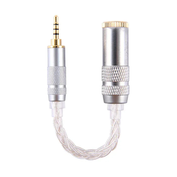 ZS0021 Cabo Adaptador Balanceado Macho 2.5mm para Fêmea 4.4mm, Macho 2.5mm para Fêmea 4.4mm