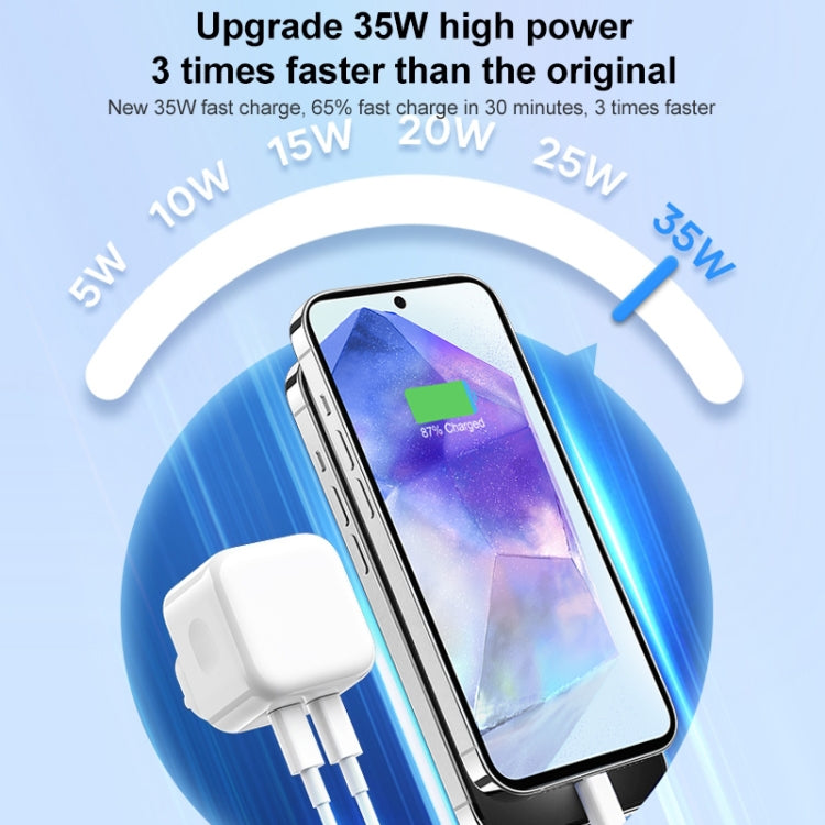 Carregador ROCK T58 35W com Dupla Porta USB-C / Type-C PD, Ficha CN, Ficha CN