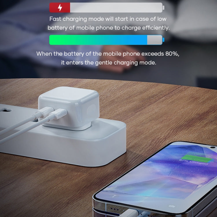 Carregador ROCK T58 35W com Dupla Porta USB-C / Type-C PD, Ficha CN, Ficha CN