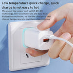 Carregador Rápido da Série de Energia WK WP-U140 33W USB+USB-C/Tipo-C, Especificações: Ficha EUA, 33W Ficha EUA