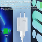 Carregador Rápido da Série de Energia WK WP-U140 33W USB+USB-C/Tipo-C, Especificações: Ficha EUA, 33W Ficha EUA