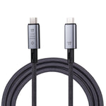 Cabo de Vídeo USB-C/Type-C para USB-C/Type-C 8K 10Gbps Compatível com USB 3.2, Comprimento: 1m, 10Gbps Type-C para Type-C