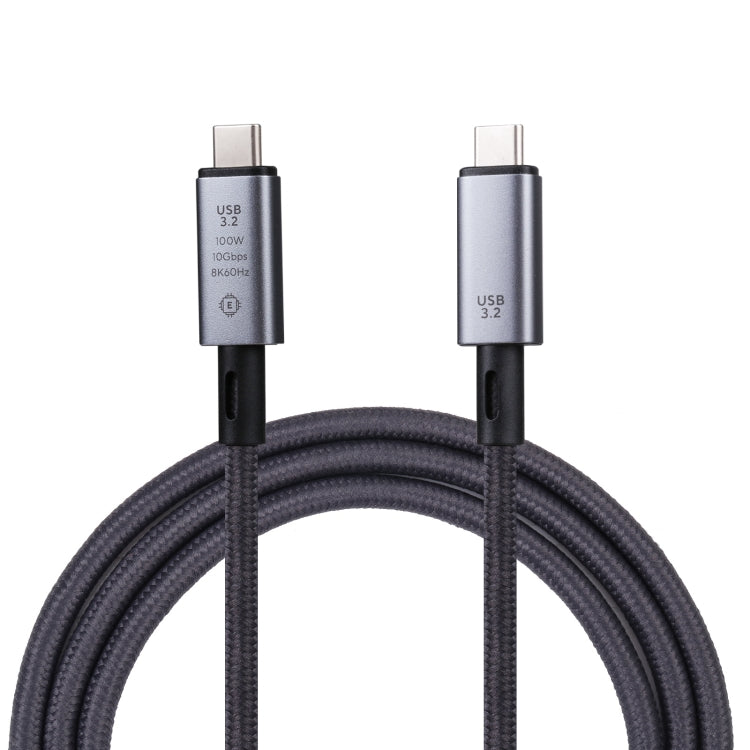 Cabo de Vídeo USB-C/Type-C para USB-C/Type-C 8K 10Gbps Compatível com USB 3.2, Comprimento: 1m, 10Gbps Type-C para Type-C
