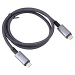 Cabo de Vídeo USB-C/Type-C para USB-C/Type-C 8K 10Gbps Compatível com USB 3.2, Comprimento: 1m, 10Gbps Type-C para Type-C