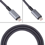 Cabo de Vídeo USB-C/Type-C para USB-C/Type-C 8K 10Gbps Compatível com USB 3.2, Comprimento: 1m, 10Gbps Type-C para Type-C