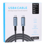 40Gbps 8K USB-C/Type-C to USB-C/Type-C Video Cable Compatible with USB 4, Length: 1m, 40Gbps Type-C to Type-C