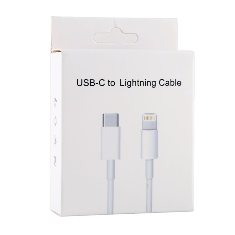 Cabo de Carregamento Rápido PD 20W 9V/2A USB-C / Type-C para 8 Pinos para iPhone, iPad, Comprimento do Cabo: 1m, 20W 9V/2A
