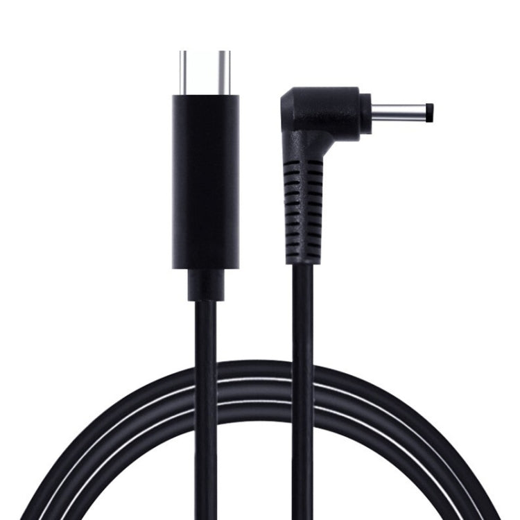 Cabo de carregamento de energia para portátil USB-C / Type-C para 4.0 x 1.7mm, comprimento do cabo: cerca de 1,5m, Type-C para cabeça de bala 4.0 x 1.7mm