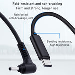 Cabo de carregamento de energia para portátil USB-C / Type-C para 4.0 x 1.7mm, comprimento do cabo: cerca de 1,5m, Type-C para cabeça de bala 4.0 x 1.7mm