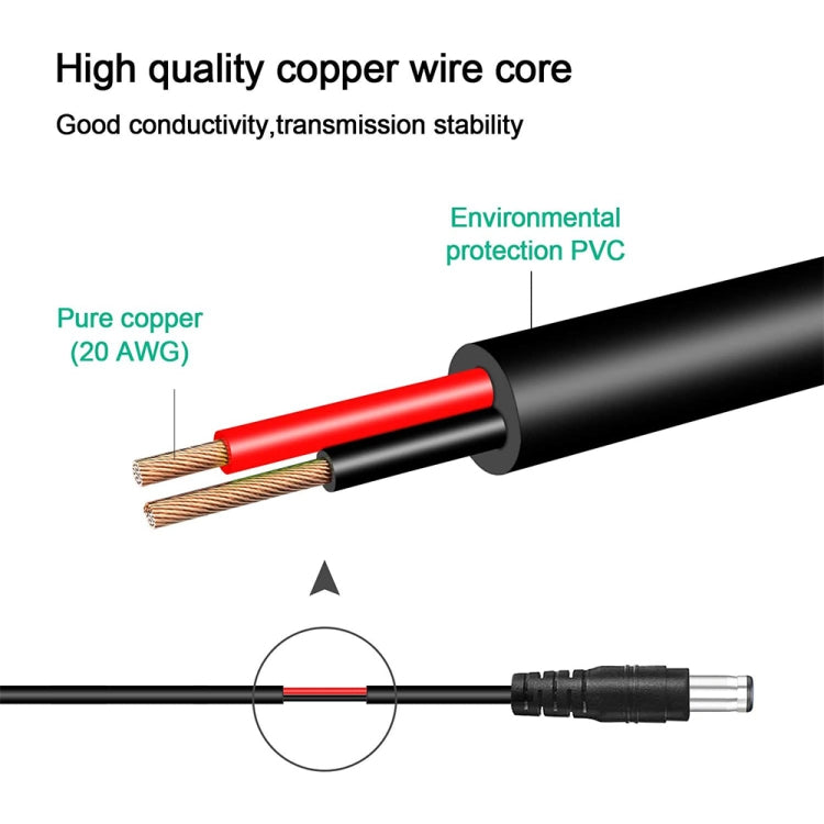 Cabo de carregamento de energia para portátil USB-C / Tipo-C para 5,5 x 2,1mm, Comprimento do cabo: cerca de 1,5m, Tipo-C para 5,5 x 2,1mm