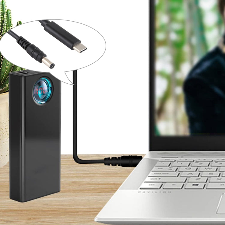 Cabo de carregamento de energia para portátil USB-C / Tipo-C para 5,5 x 2,1mm, Comprimento do cabo: cerca de 1,5m, Tipo-C para 5,5 x 2,1mm