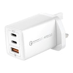 Adaptador de Energia de Carregamento Rápido MOMAX UM30 PD 67W, Ficha UK, Ficha UK