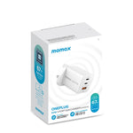 Adaptador de Energia de Carregamento Rápido MOMAX UM30 PD 67W, Ficha UK, Ficha UK