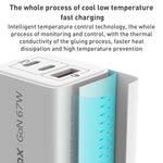 Adaptador de Energia de Carregamento Rápido MOMAX UM30 PD 67W, Ficha UK, Ficha UK