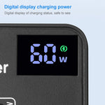 Carregador Rápido Multifuncional DC 12V 5 Portas USB com Ecrã Digital 988A