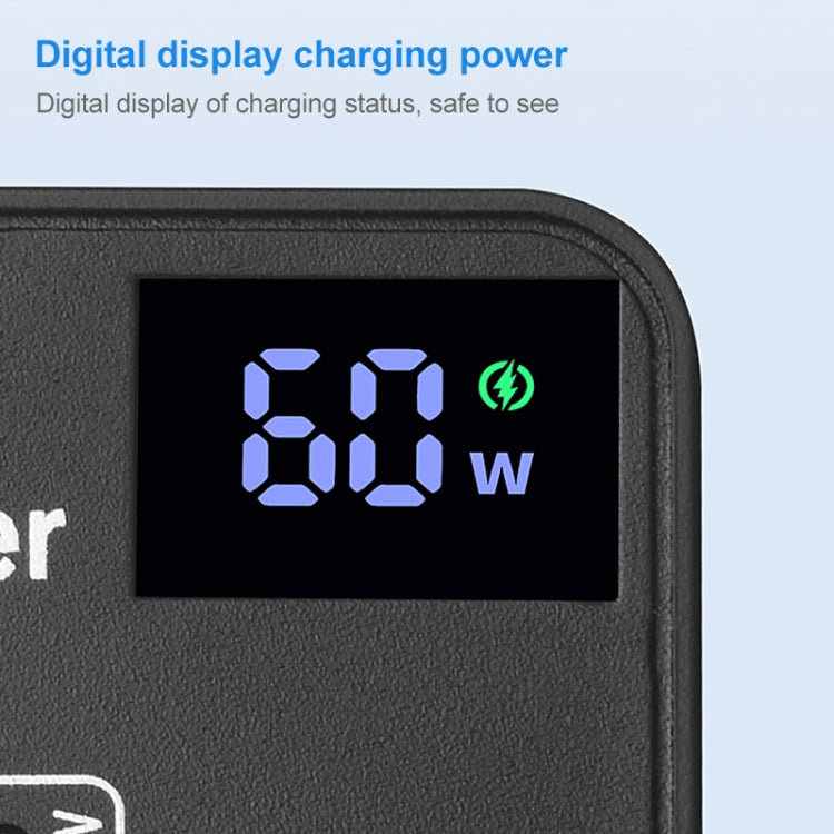 Carregador Rápido Multifuncional DC 12V 5 Portas USB com Ecrã Digital 988A
