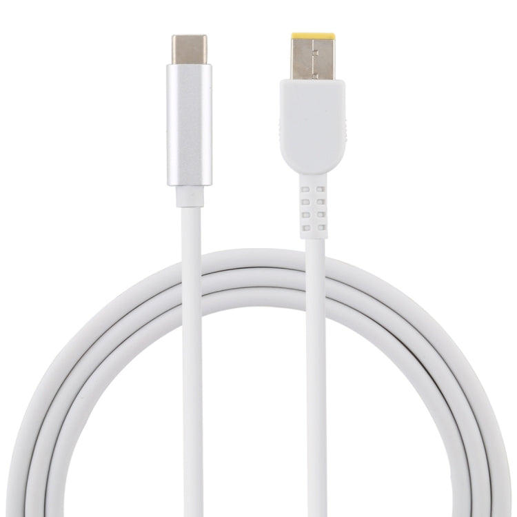 Cabo de carregamento de energia para portátil USB-C / Tipo-C para conector quadrado grande macho para Lenovo, Comprimento do cabo: cerca de 1,5m, Tipo-C para conector quadrado grande