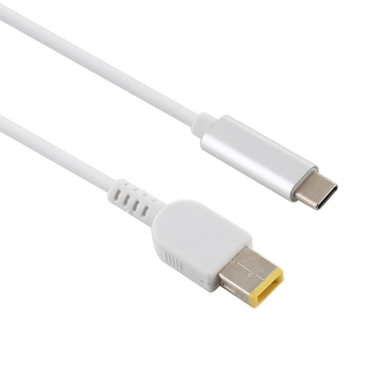 Cabo de carregamento de energia para portátil USB-C / Tipo-C para conector quadrado grande macho para Lenovo, Comprimento do cabo: cerca de 1,5m, Tipo-C para conector quadrado grande