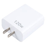Carregador Multi Porta 120W Dual PD Type-C + 3 x USB, Ficha EUA, Ficha EUA