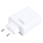 Carregador Multi Porta 120W Dual PD Type-C + 3 x USB, Ficha UE, Ficha UE