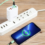 Carregador Multi Porta 120W Dual PD Type-C + 3 x USB, Ficha UE, Ficha UE