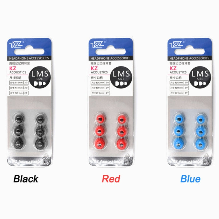KZ 6 PCS Kit de Auriculares de Espuma de Memória com Isolamento Sonoro e Cancelamento de Ruído para Todos os Auriculares In-ear, Tamanho: L & M & S