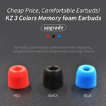 KZ 6 PCS Kit de Auriculares de Espuma de Memória com Isolamento Sonoro e Cancelamento de Ruído para Todos os Auriculares In-ear, Tamanho: L & M & S