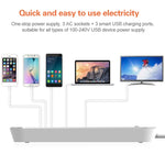 Tomada de viagem para casa e escritório LDNIO SC3301 com 3 portas USB, Comprimento do cabo: 1,6 m, Ficha US, SAS8610AUS, SAS8610BUS, SAS8610EU, SAS8610UK