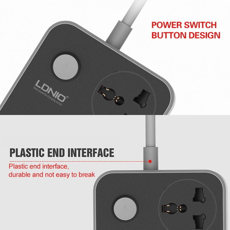 LDNIO SC3604 6 x Portas USB Tomada Multifuncional para Viagem, Casa e Escritório, Comprimento do Cabo: 2m, Ficha US, SAS8611AUK, SAS8611AUS, SAS8611BUK, SAS8611BUS, SAS8611EU