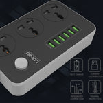 LDNIO SC3604 6 x Portas USB Tomada Multifuncional para Viagem, Casa e Escritório, Comprimento do Cabo: 2m, Ficha US, SAS8611AUK, SAS8611AUS, SAS8611BUK, SAS8611BUS, SAS8611EU