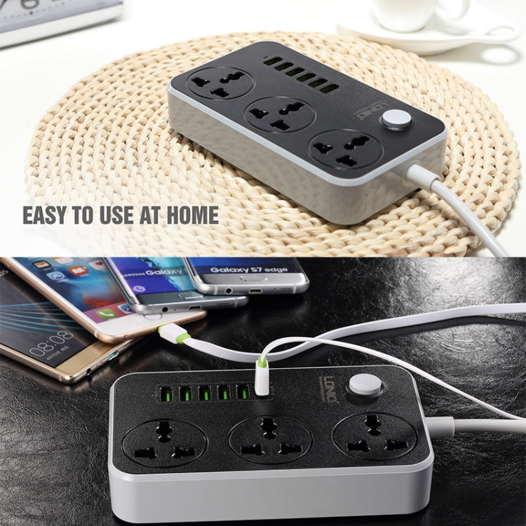 LDNIO SC3604 6 x Portas USB Tomada Multifuncional para Viagem, Casa e Escritório, Comprimento do Cabo: 2m, Ficha US, SAS8611AUK, SAS8611AUS, SAS8611BUK, SAS8611BUS, SAS8611EU